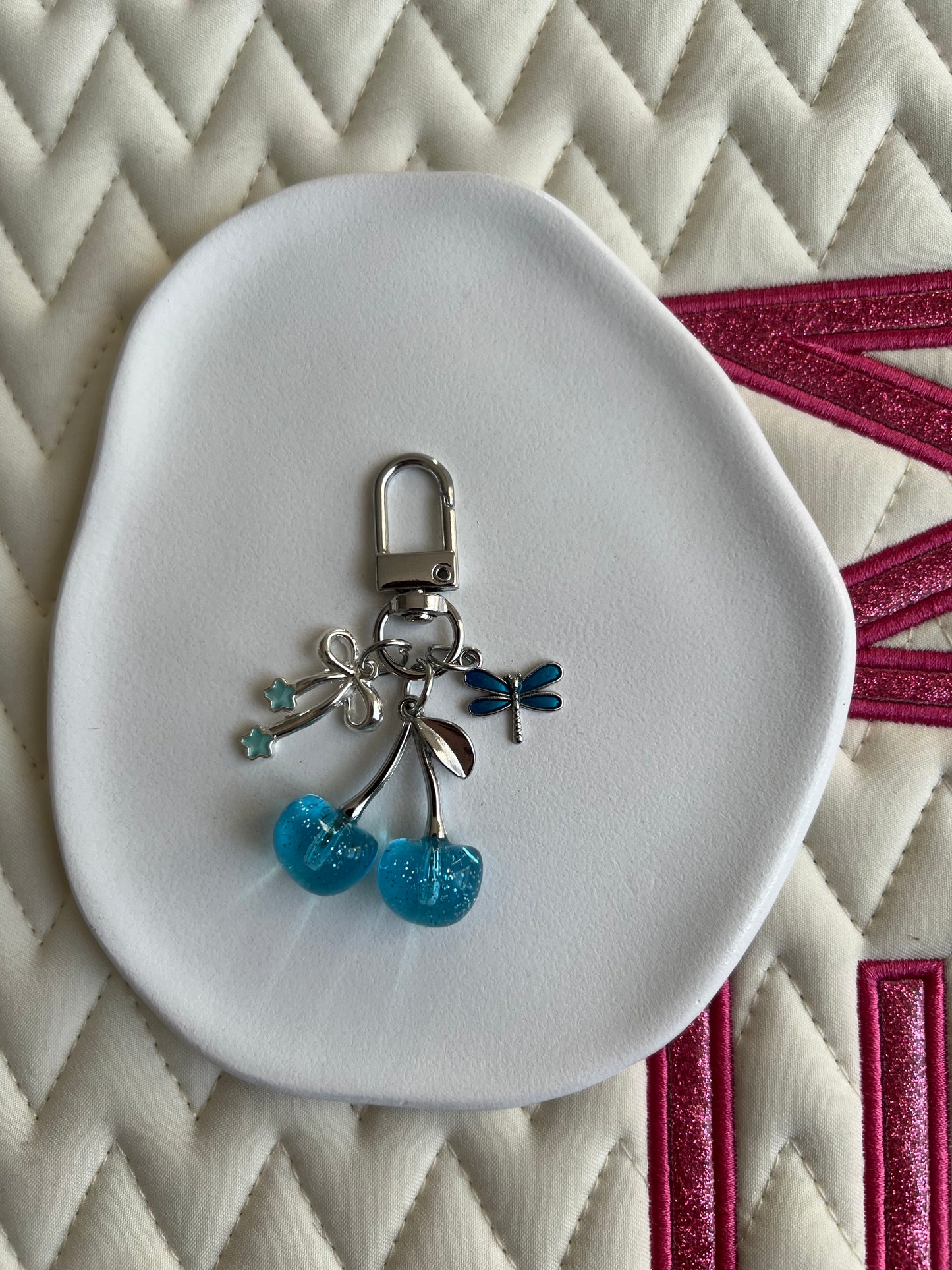 🐴✨ Nouvelle collection CERISE argent & bleu (sans personnalisation)✨🍒