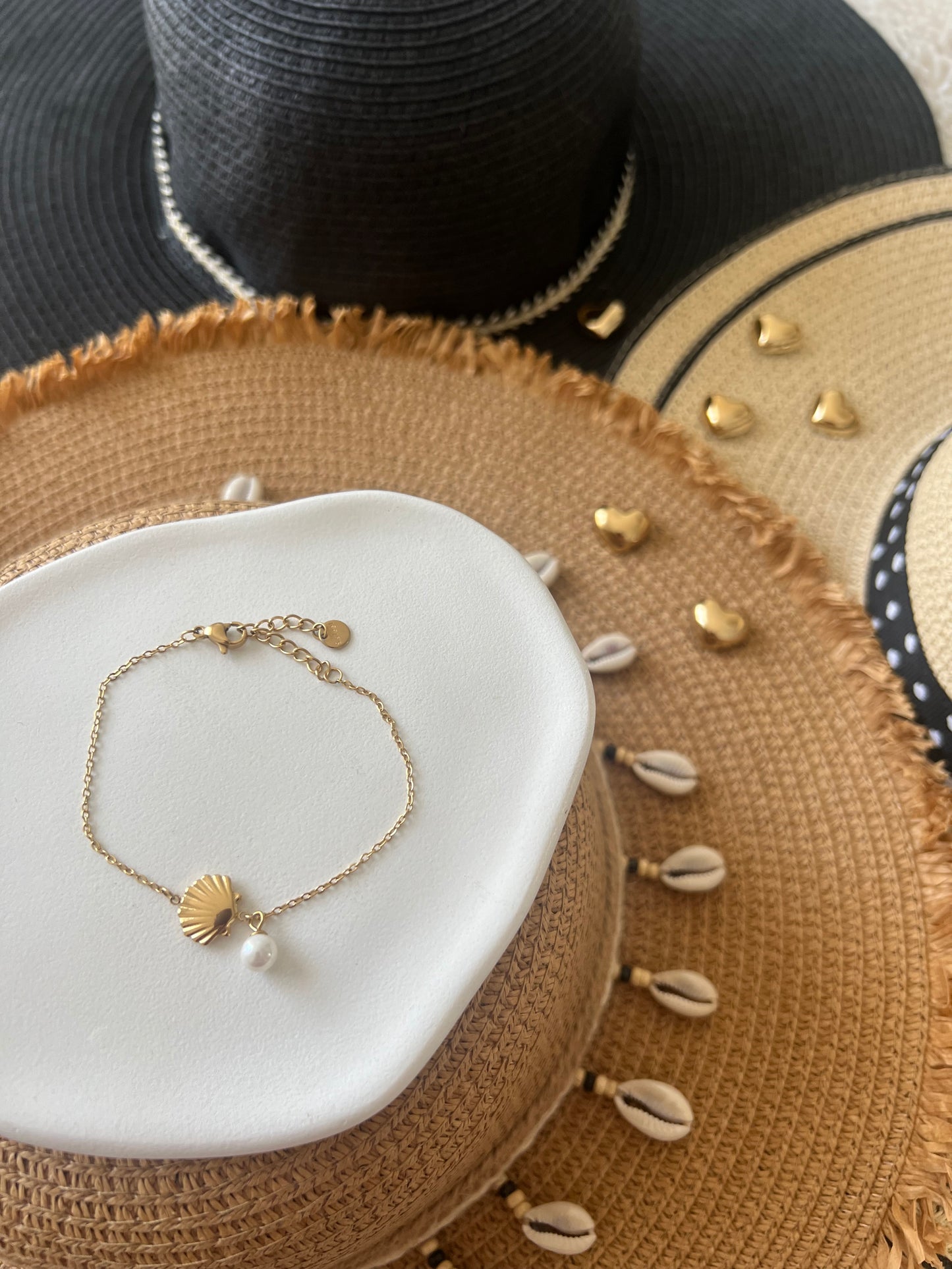 Bracelet Coquillage Doré 🐚✨