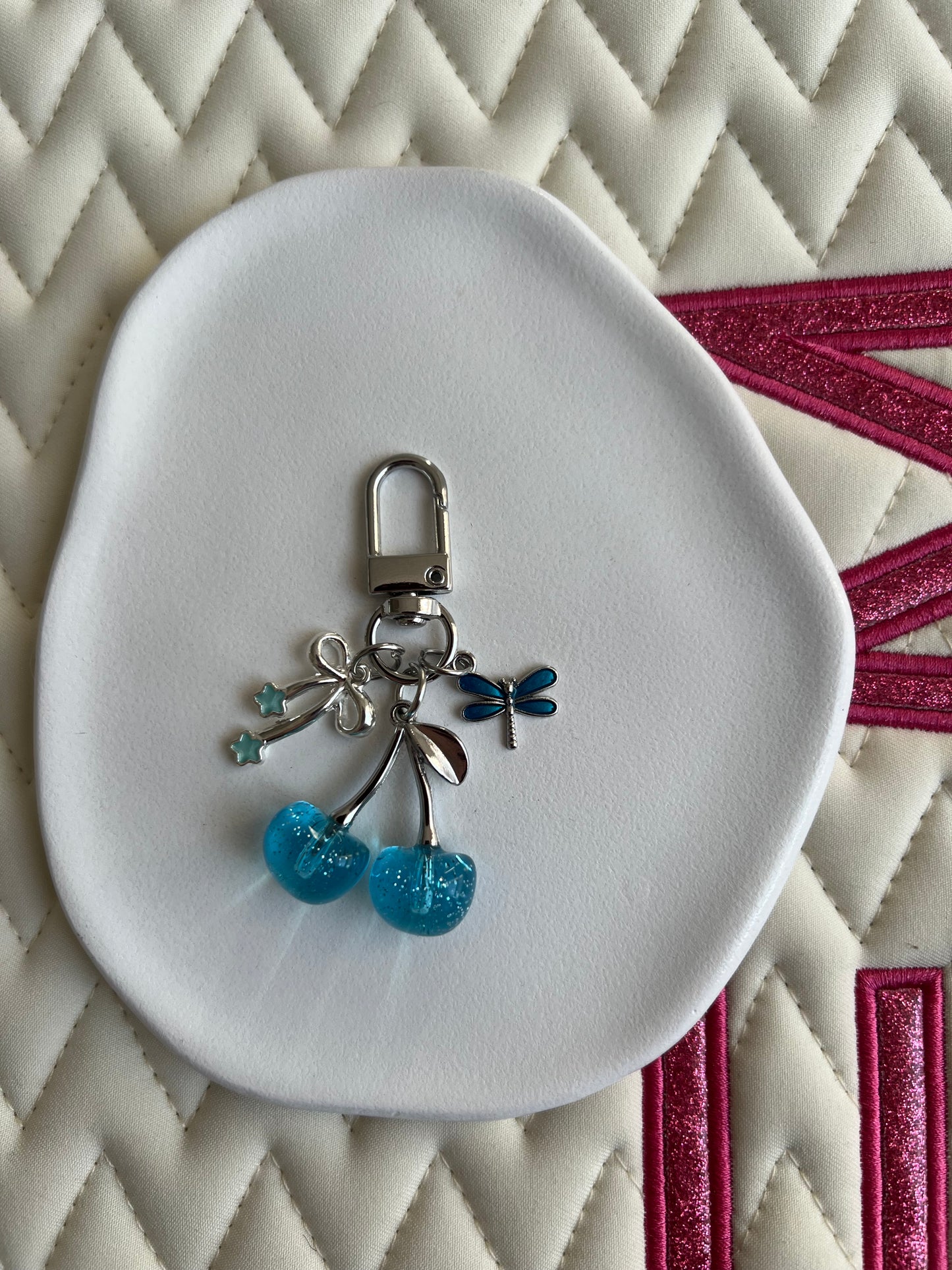 🐴✨ Nouvelle collection CERISE argent & bleu (sans personnalisation)✨🍒