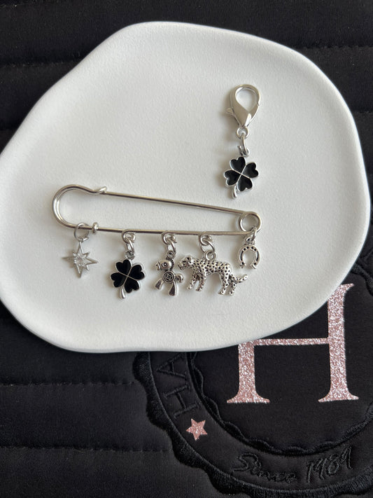 ✨🐆 LÉOPARD ARGENTÉ broche + charm 🐆✨