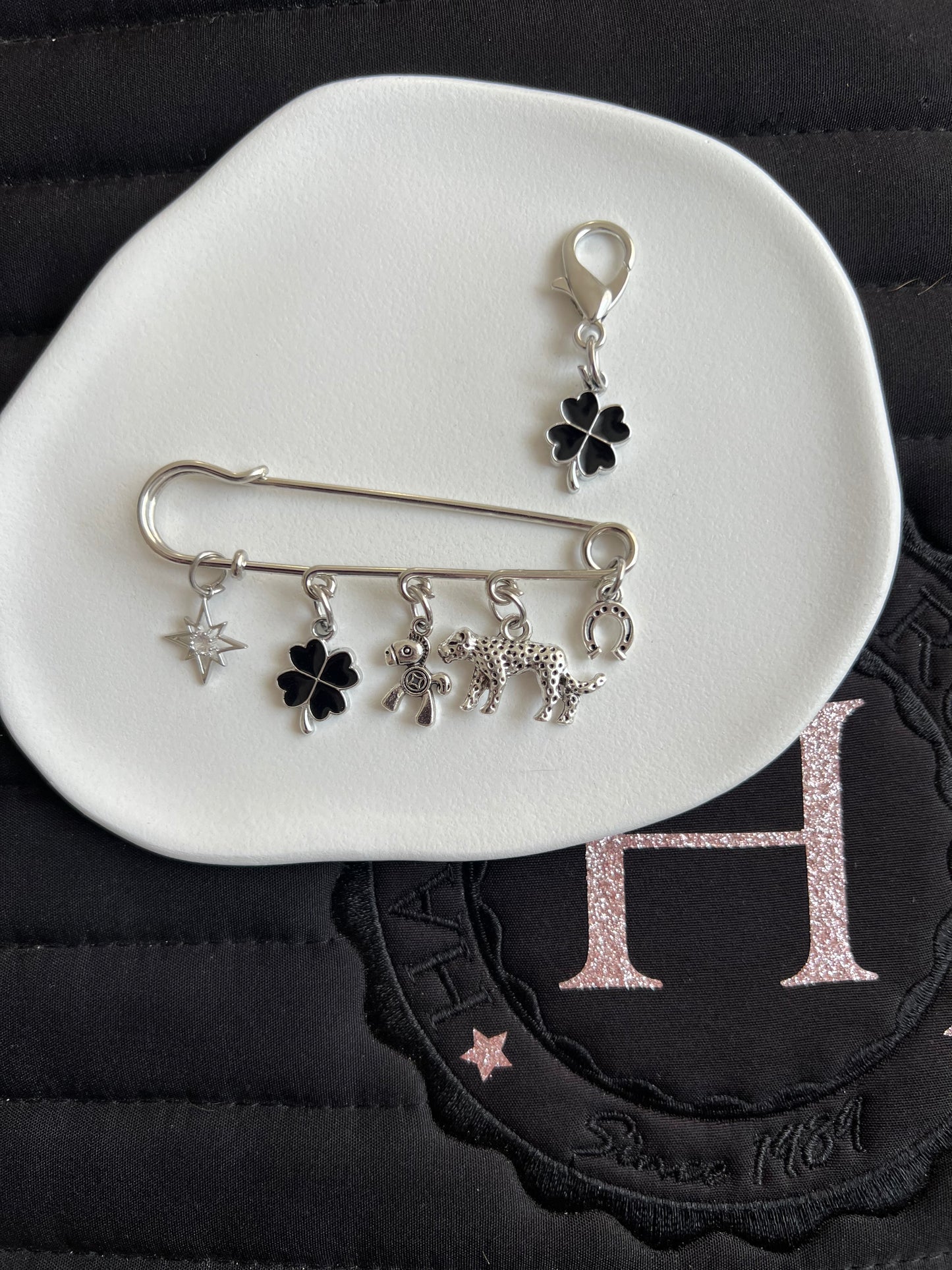 ✨🐆 LÉOPARD ARGENTÉ broche + charm 🐆✨